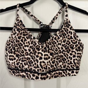 ZYIA Active Leopard Print Sports Bra - Size Medium